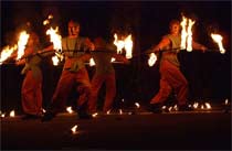 Spectacle de feu de rue